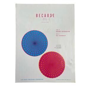 Because Edward Teschemacher Guy D’Hardelot Vintage Sheet Music 1959 Guitar